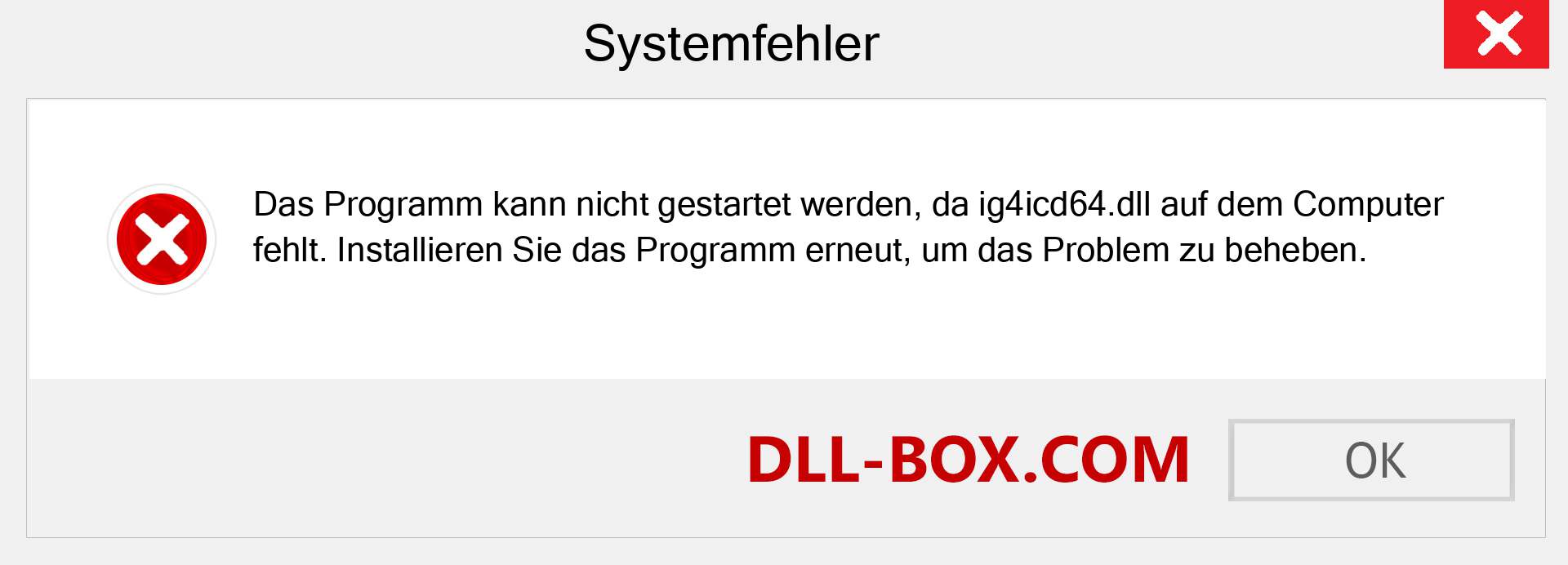 ig4icd64.dll-Datei fehlt?. Download für Windows 7, 8, 10 - Fix ig4icd64 dll Missing Error unter Windows, Fotos, Bildern